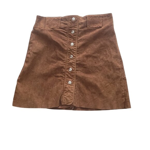 Zara Genuine Leather Mini Skirt. Size M. - Picture 3 of 11